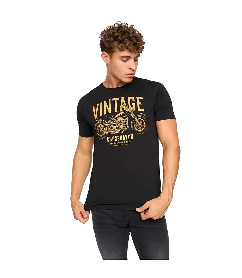 Pack Of 5 Mens Motohub T-shirt Multicoloured Crosshatch