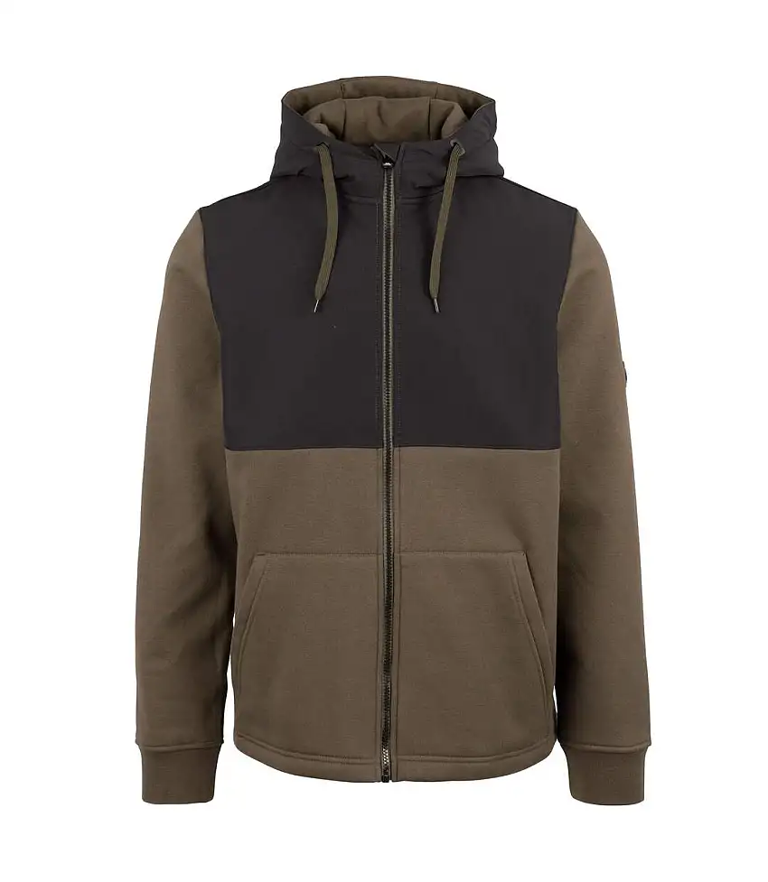 Mens Critch Drawcord Full Zip Hoodie Dark Vine Trespass