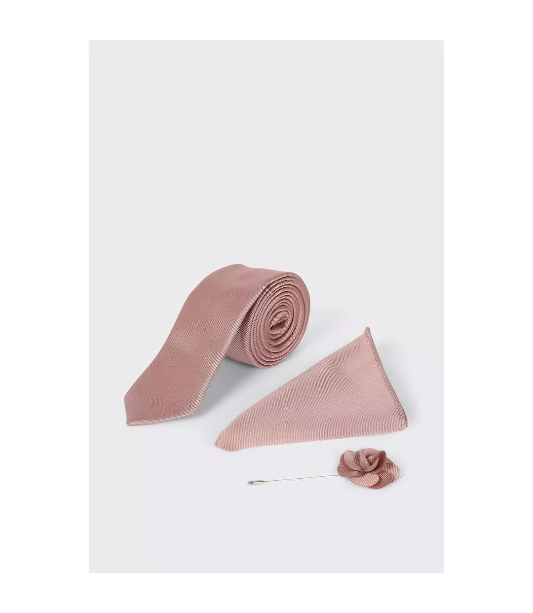 Mens Plain Wedding Tie Set One Size Pink Burton