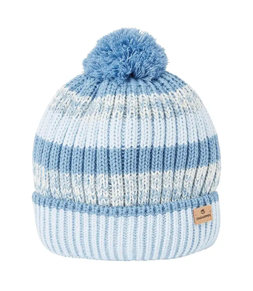 Womens/ladies National Trust Gorse Stripe Beanie Sky Craghoppers