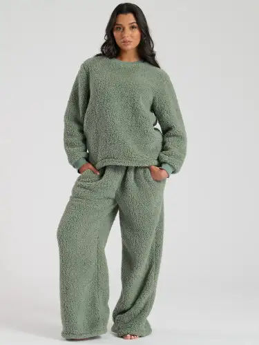 Green Borg Jumper & Wide Leg Bottom Twosie
