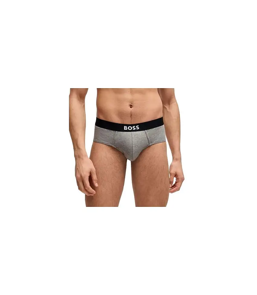 Pack Of 3 Mens Logo Briefs Multicoloured Boss