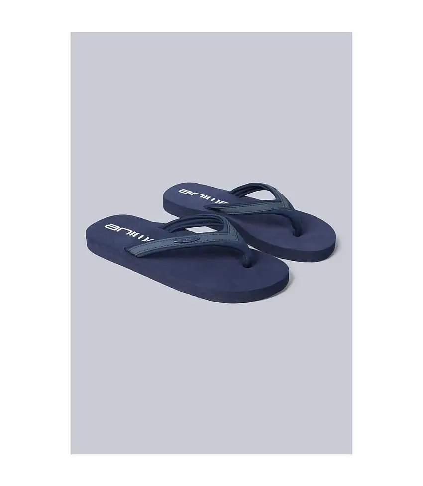 Womens/ladies Swish Recycled Flip Flops Navy Animal
