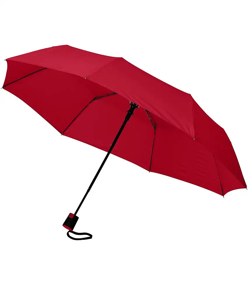 Bullet 21 Inch Wali 3-Section Auto Open Umbrella (Red) (One Size) - UTPF927