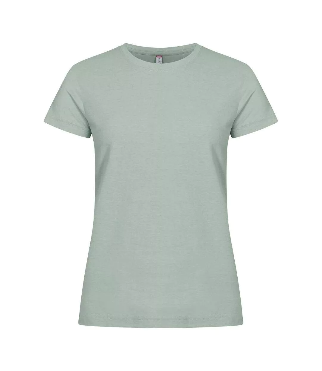 Womens/ladies Basic T-shirt Sage Green Clique