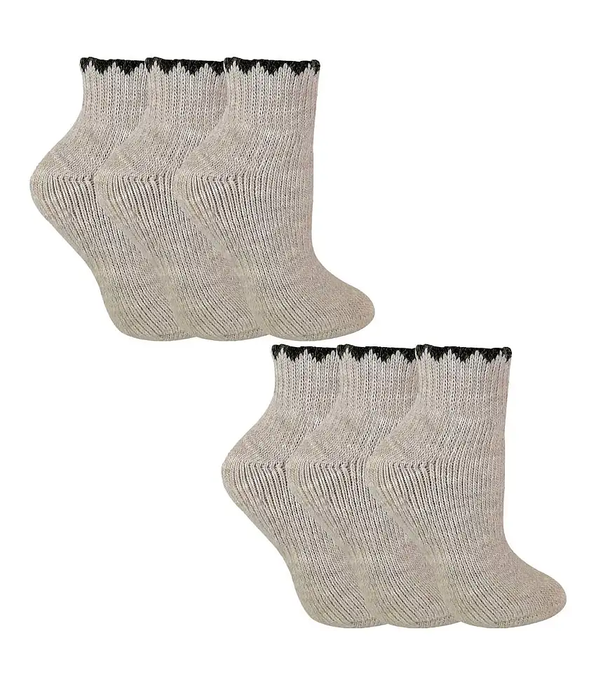 6 Pairs Ladies Short Alpaca Wool Moisture Wicking Socks