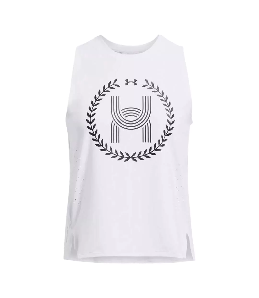 Womens/ladies Launch Elite Iso-chill Tank Top White Under Armour