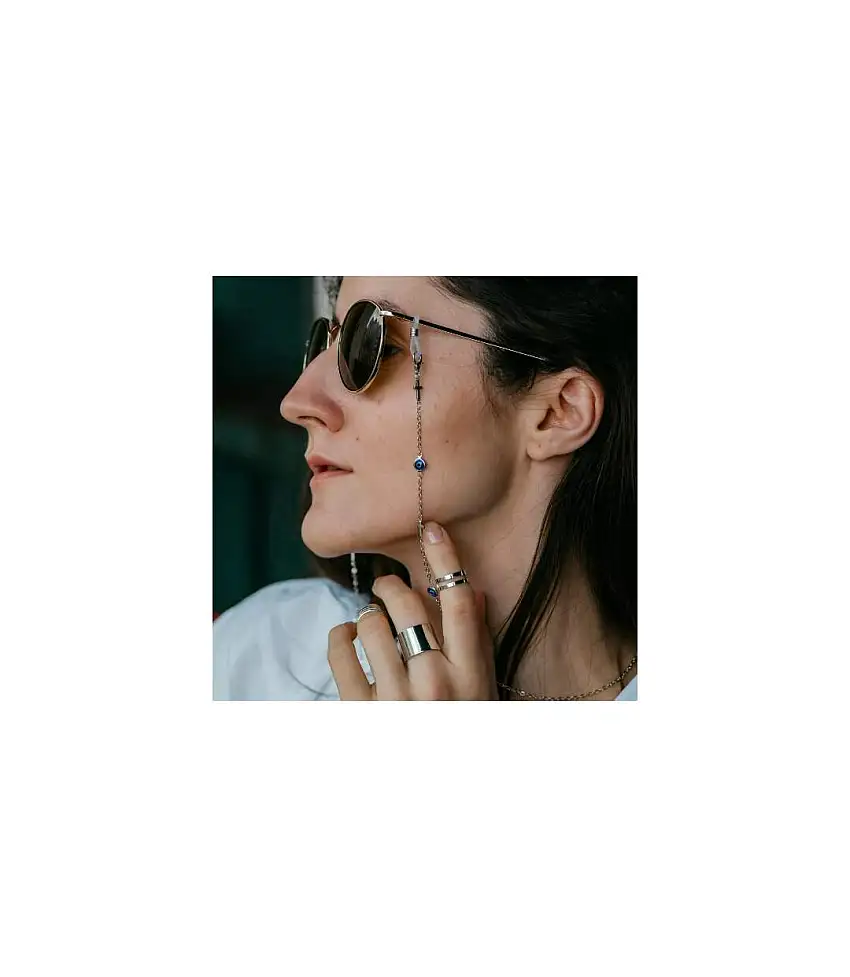 70 cm Evil Eye Cross Greek Protection Summer Turkish Reading Eyeglass Lanyard