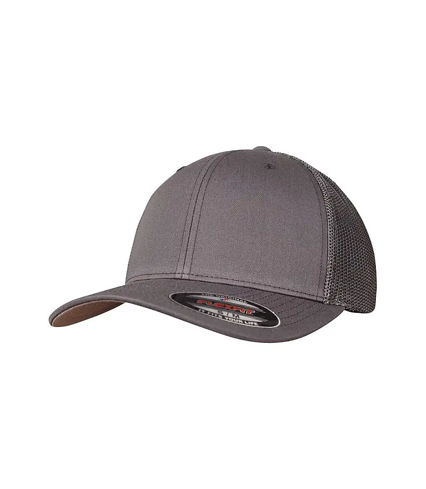 Unisex Adult Flexfit Mesh Trucker Cap Dark Grey Yupoong