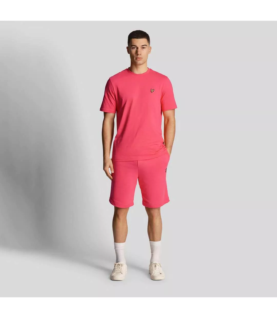 Mens Sweat Shorts Pink Lyle & Scott