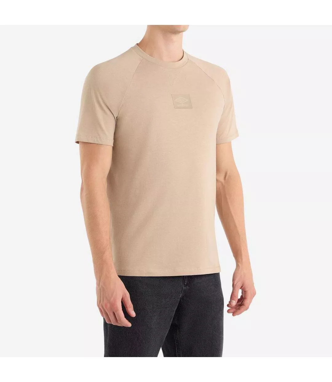 Mens Layered Box Logo T-shirt Simply Taupe Umbro