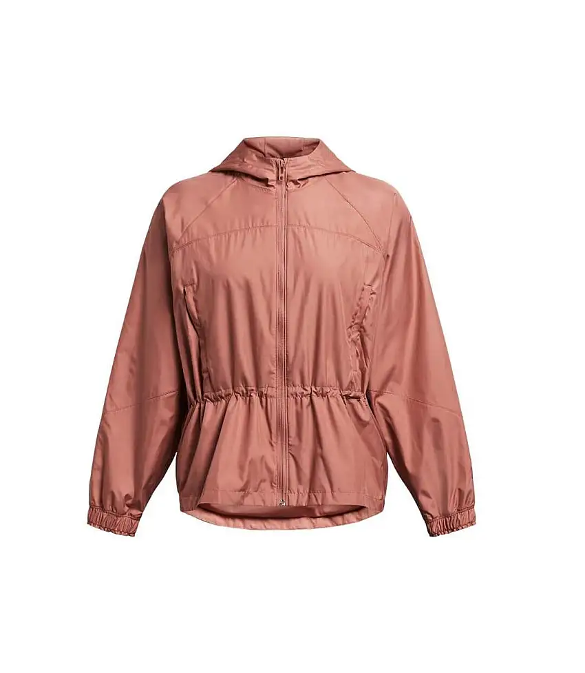 Womens/ladies Vanish Elite Woven Full Zip Oversized Jacket Pink Under Armour