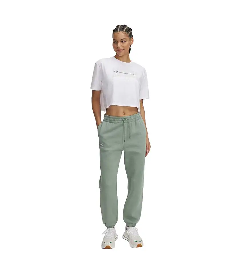 Womens/ladies Icon Jogging Bottoms Green Under Armour