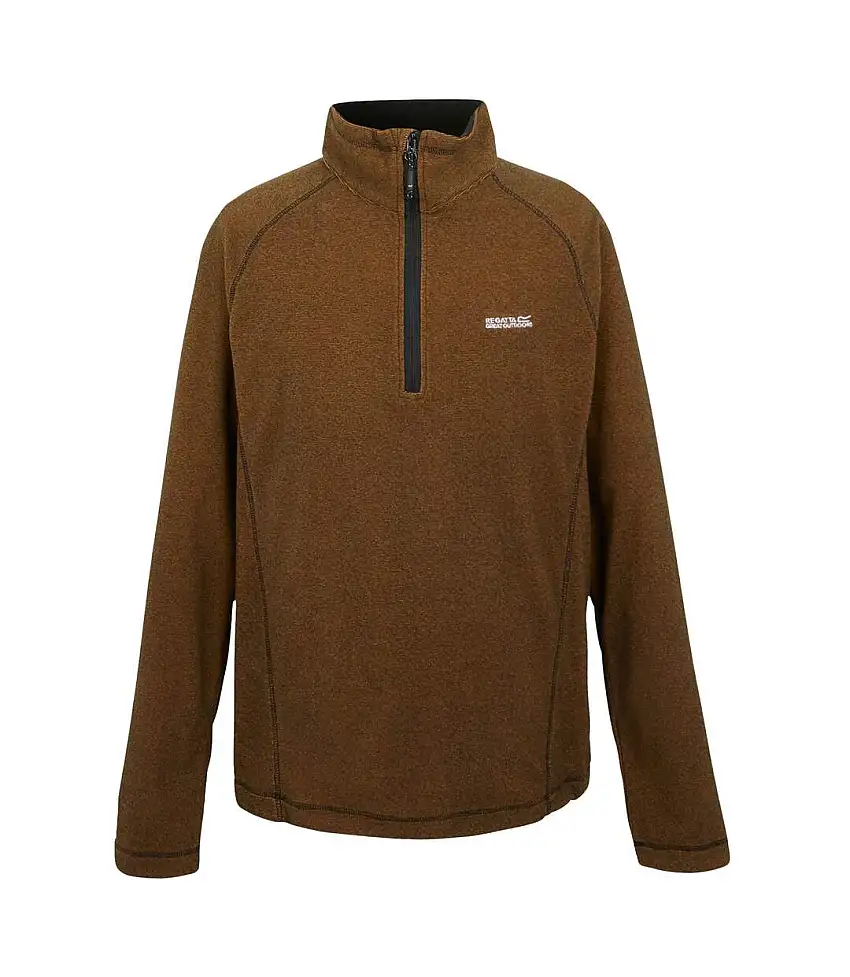 Great Outdoors Mens Montes Funnel Neck Fleece Jumper Fox Black Regatta