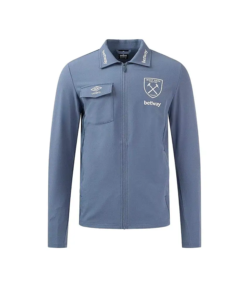Mens 24/25 West Ham United Fc Presentation Jacket Flint Stone Umbro