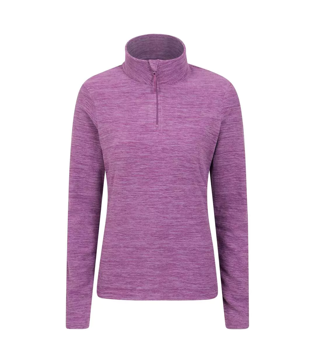 Womens/ladies Snowdon Melange Fleece Top Dusky Wine Mountain Warehouse