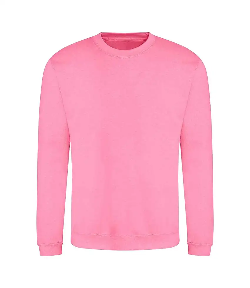 Adults Unisex Just Hoods Sweatshirt Candyfloss Pink Awdis