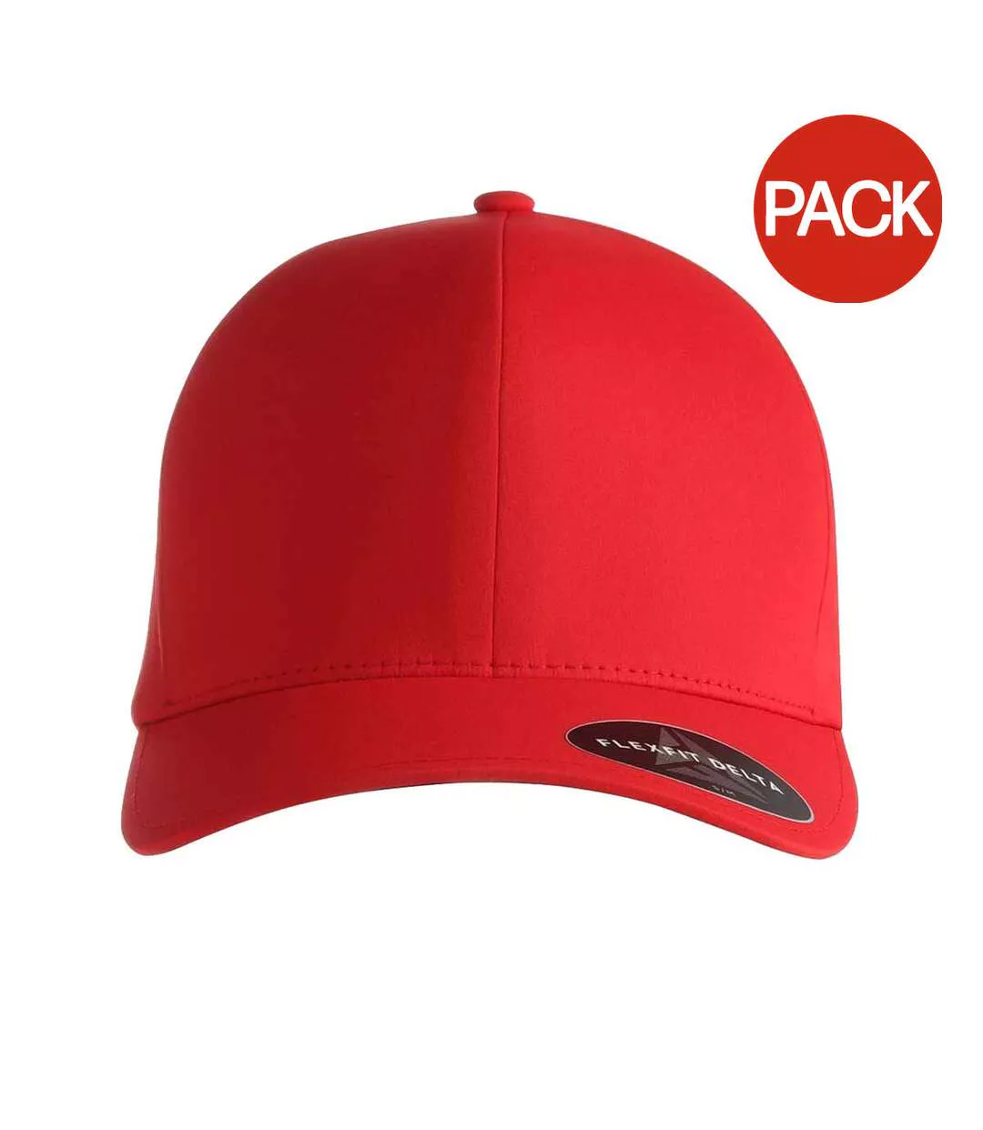 Yupoong Flexfit Unisex Delta Waterproof Cap (Pack of 2) (Red) - UTRW6765