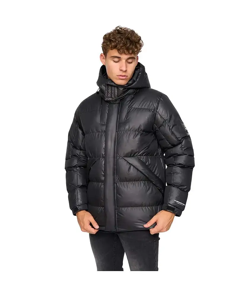 Mens Camptor Panelled Jacket Black Crosshatch