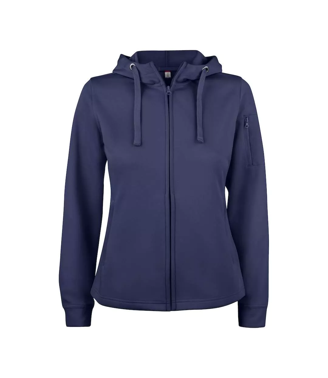 Womens/ladies Basic Active Full Zip Hoodie Dark Navy Clique