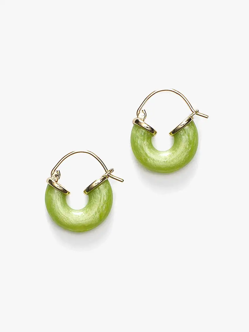 Petit Swell Hoops - Green Oasis