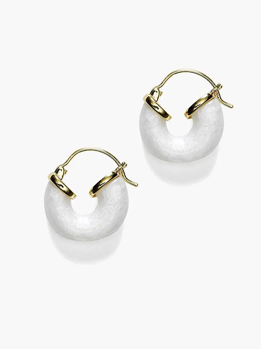 Petit Swell Hoops - White