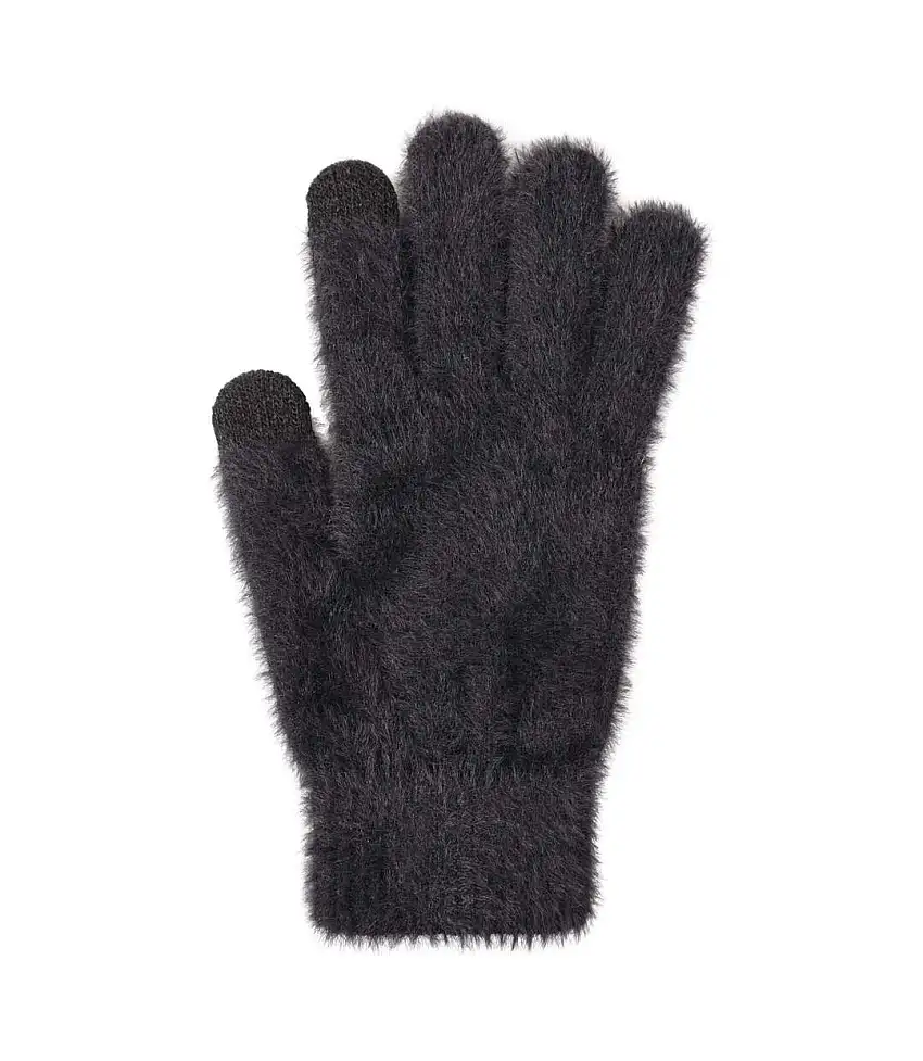 Womens/ladies Touch Screen Soft Gloves Black Mountain Warehouse