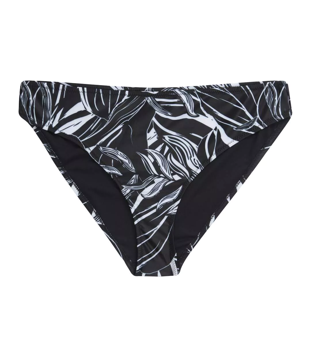 Womens/ladies Docks Patterned Bikini Bottoms Jet Black Animal