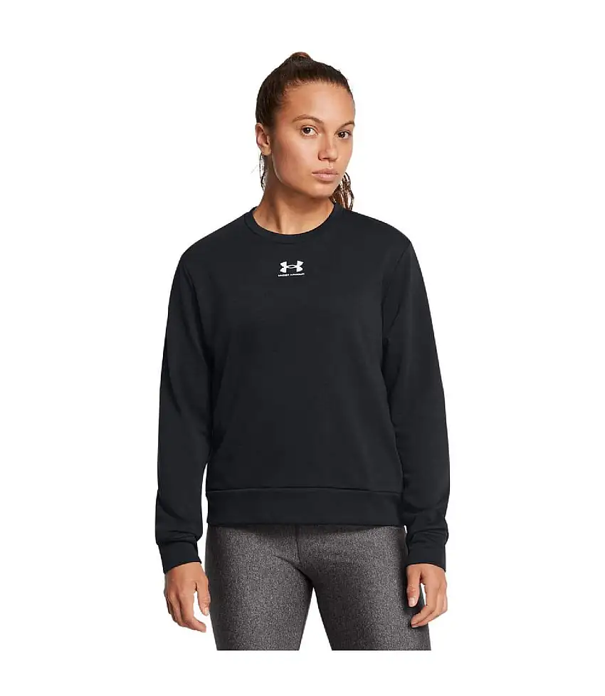 Womens/ladies French Terry Sweatshirt Black Under Armour
