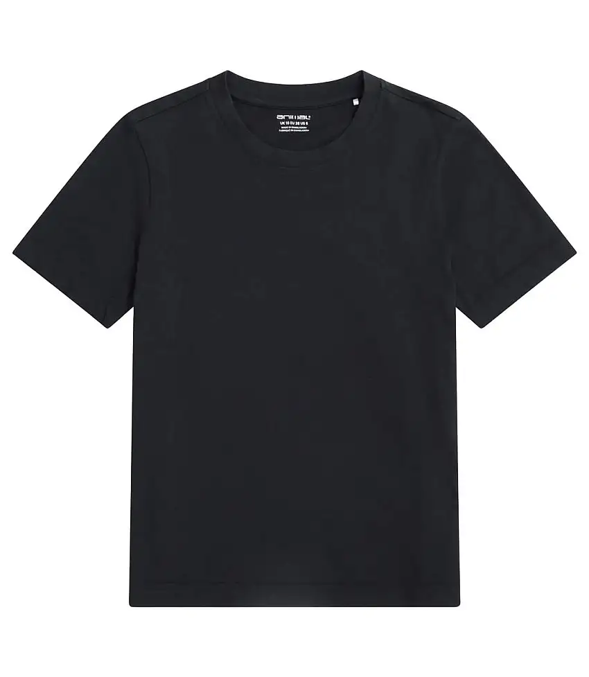 Womens/ladies Plain T-shirt Black Animal