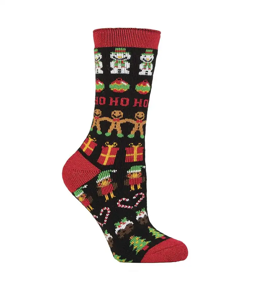 Womens Fluffy Christmas Socks by Heat Holders Lite