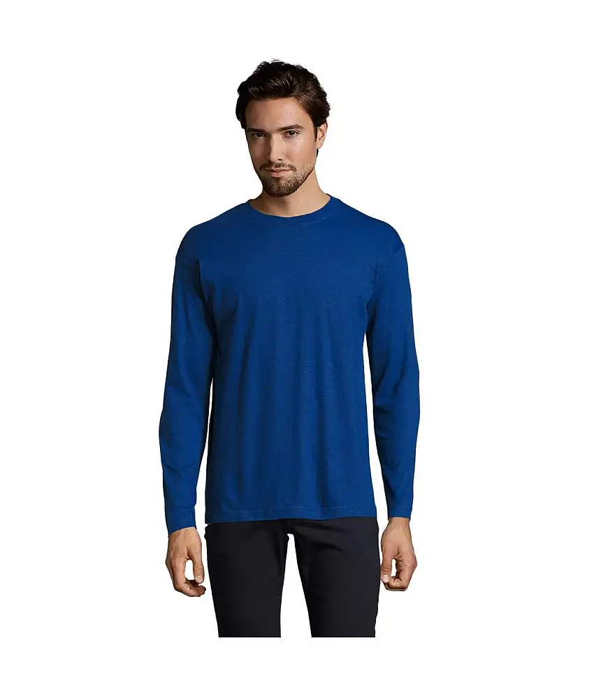 Mens Monarch Long-sleeved T-shirt Ultramarine SOLS
