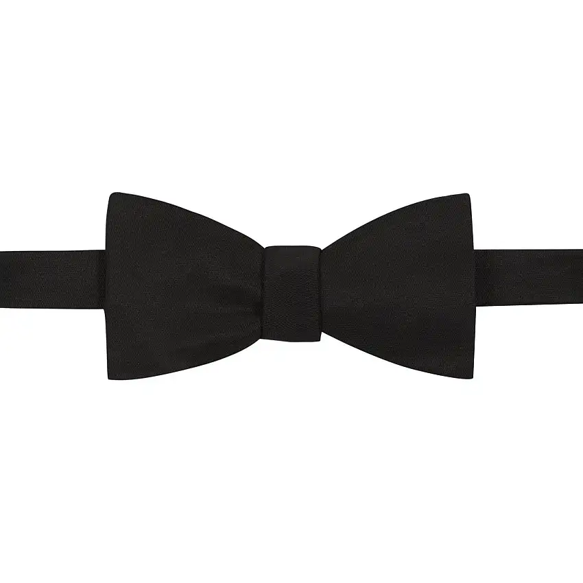 Black Barathea Silk Bow Tie