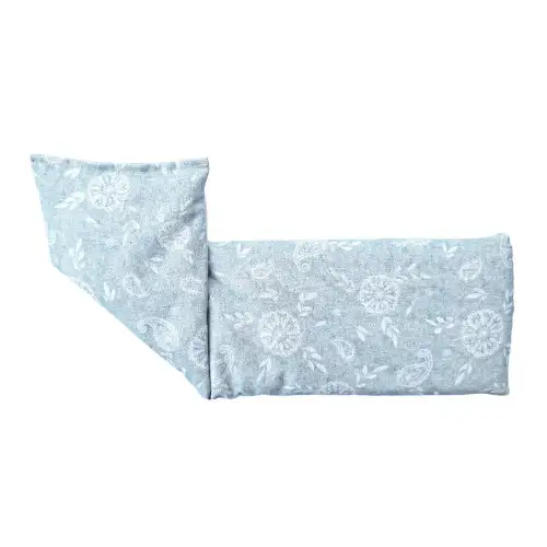 Blue Bloom Cotton Linen Wheat Bag: Lavender/Unscented