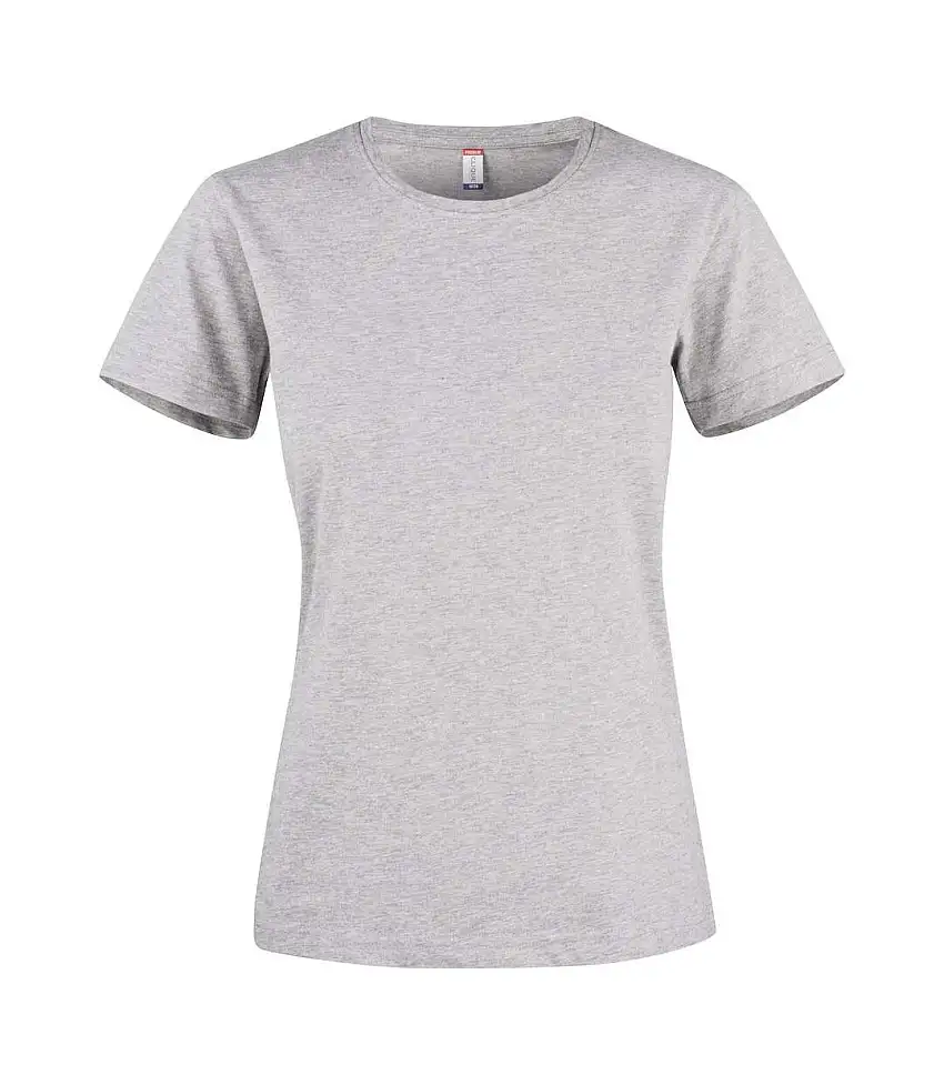 Womens/ladies Premium Melange T-shirt Grey Melange Clique