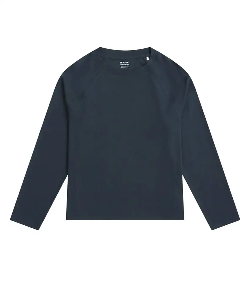 Womens/ladies Ashleigh Long-sleeved T-shirt Dark Blue Animal