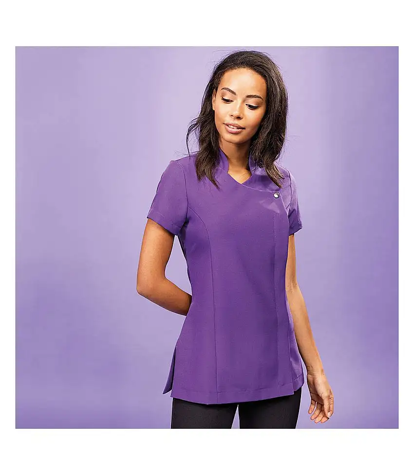 Ladies/womens *blossom* Tunic / Health Beauty & Spa / Workwear Purple Premier