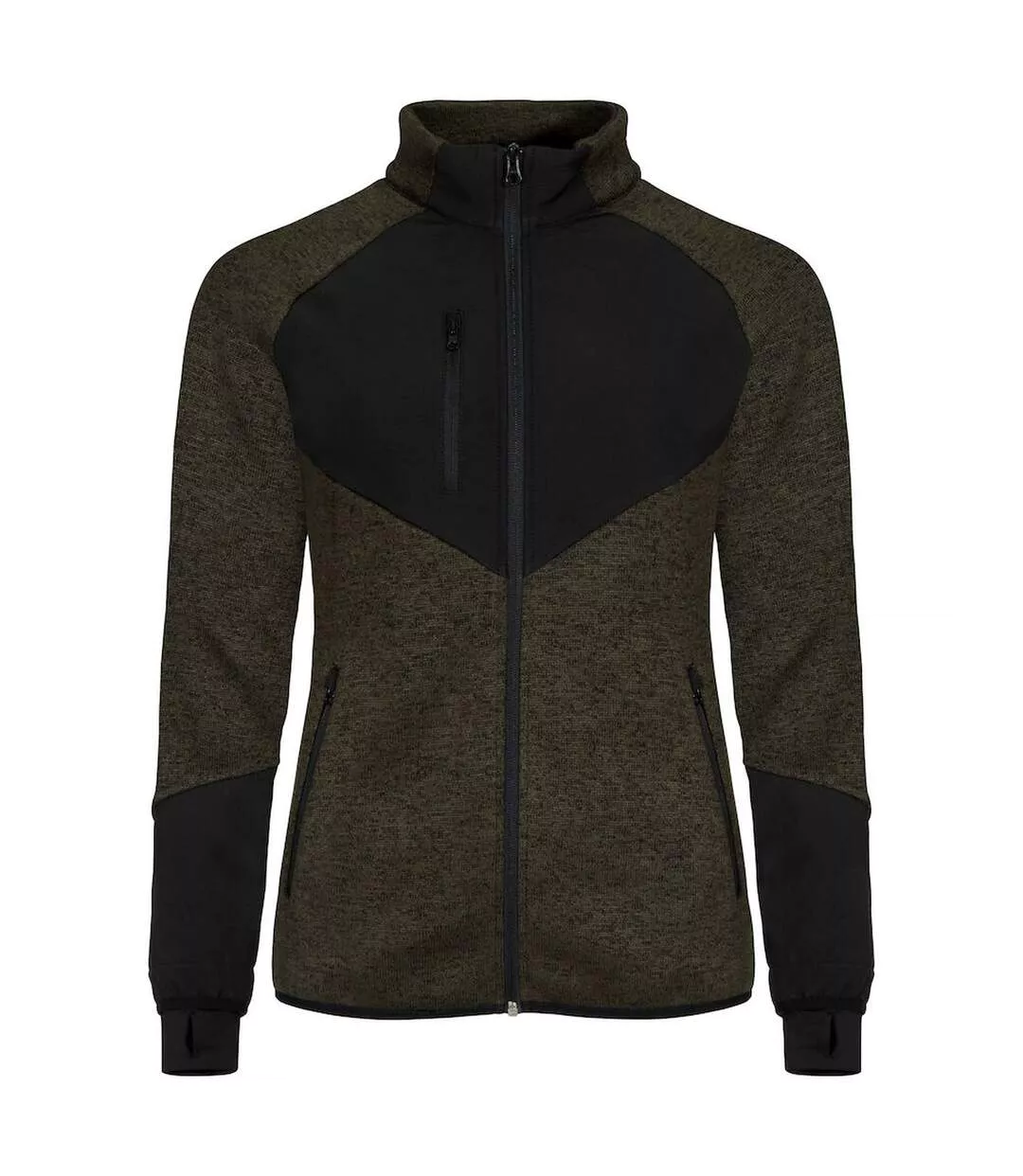 Womens/ladies Haines Fleece Jacket Fog Green Clique