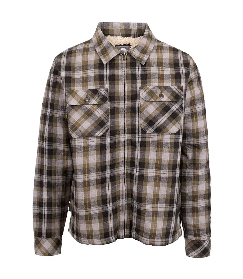 Mens Danehill Sherpa Lined Shirt Dark Vine Trespass