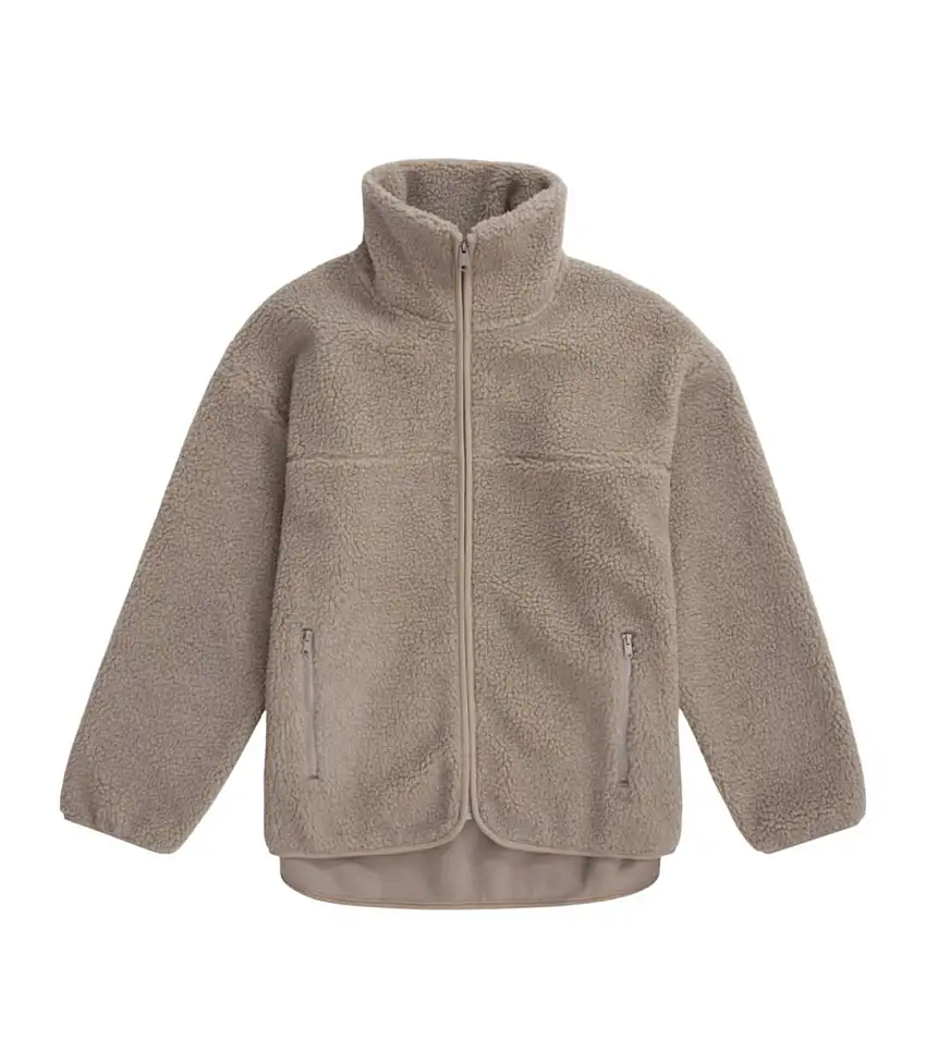 Womens/ladies Anna Borg Full Zip Fleece Jacket Beige Animal