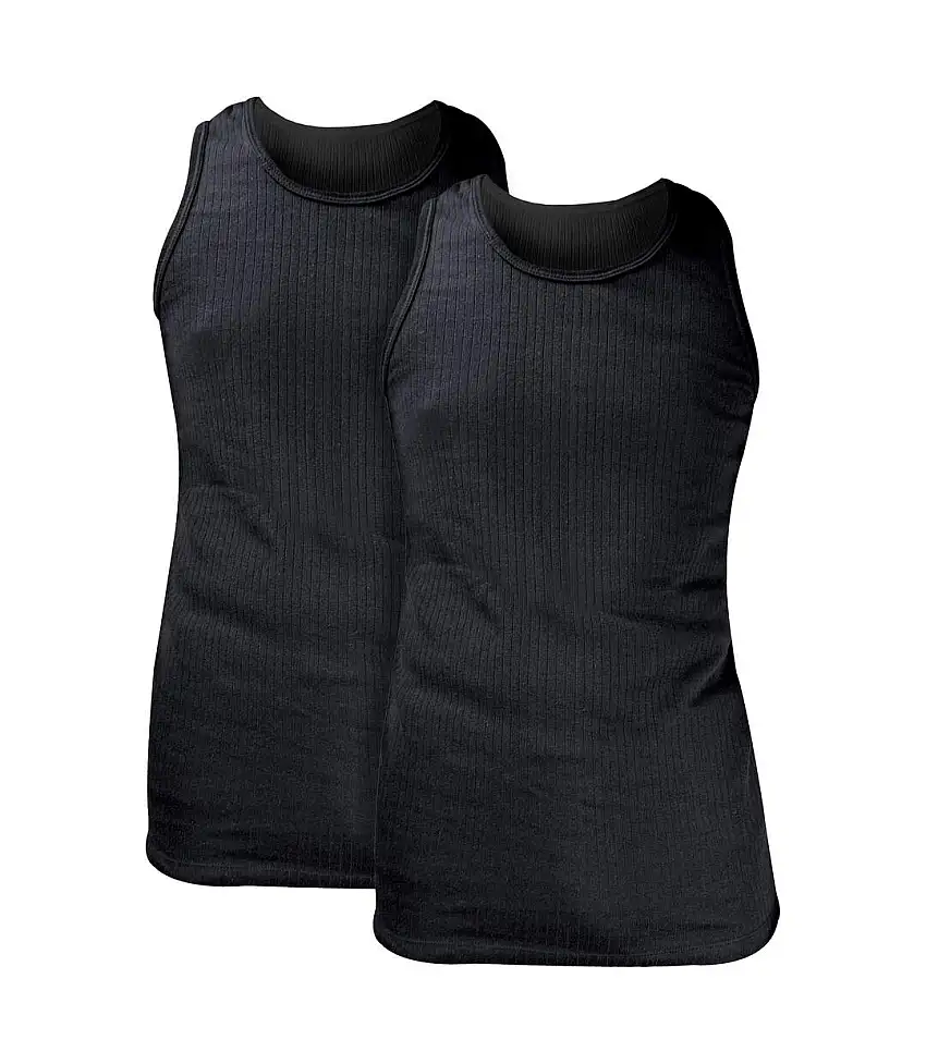 2 Pack Mens Sleeveless Thermal Top for Winter