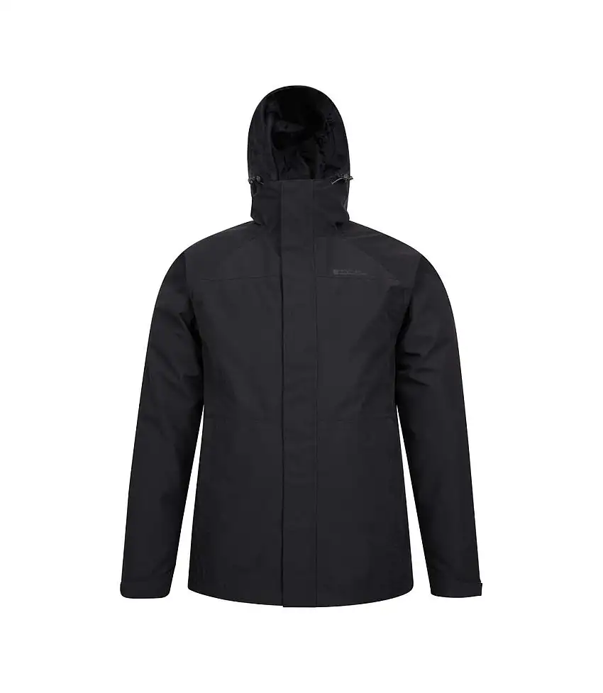 Mens Alaskan 3 In 1 Waterproof Jacket Black Mountain Warehouse
