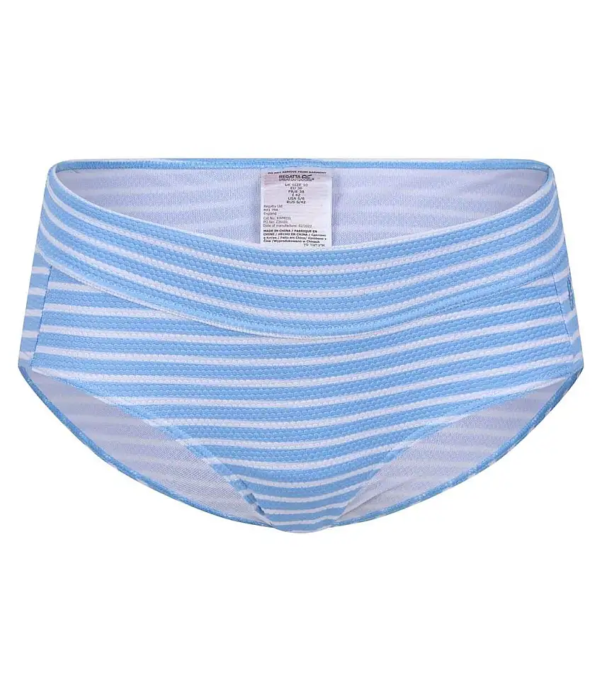 Womens/ladies Paloma Striped Swim Briefs Blue White Regatta