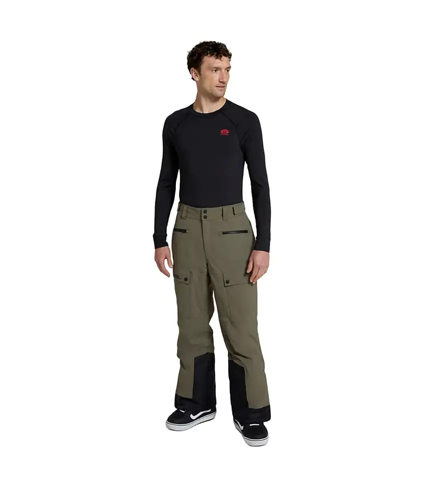 Mens Glaze Ski Trousers Khaki Green Animal