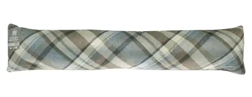 Teal Tartan Fleece Draught Excluder