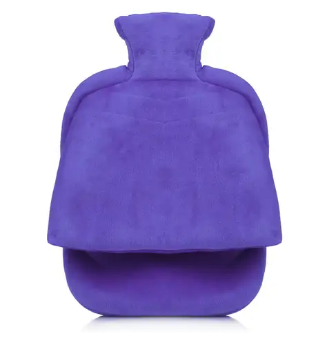 Purple Fleece Hot Water Bottle Foot Warmer