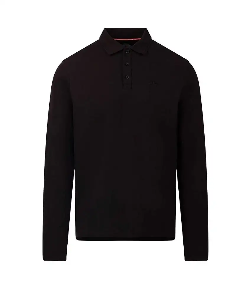 Mens Leblanc Long-sleeved Polo Shirt Black Trespass