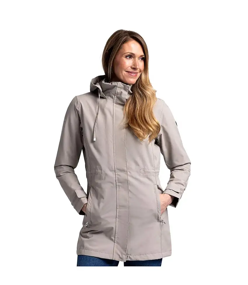 Womens/ladies Pavlina Tp75 Waterproof Jacket Oatmilk Trespass