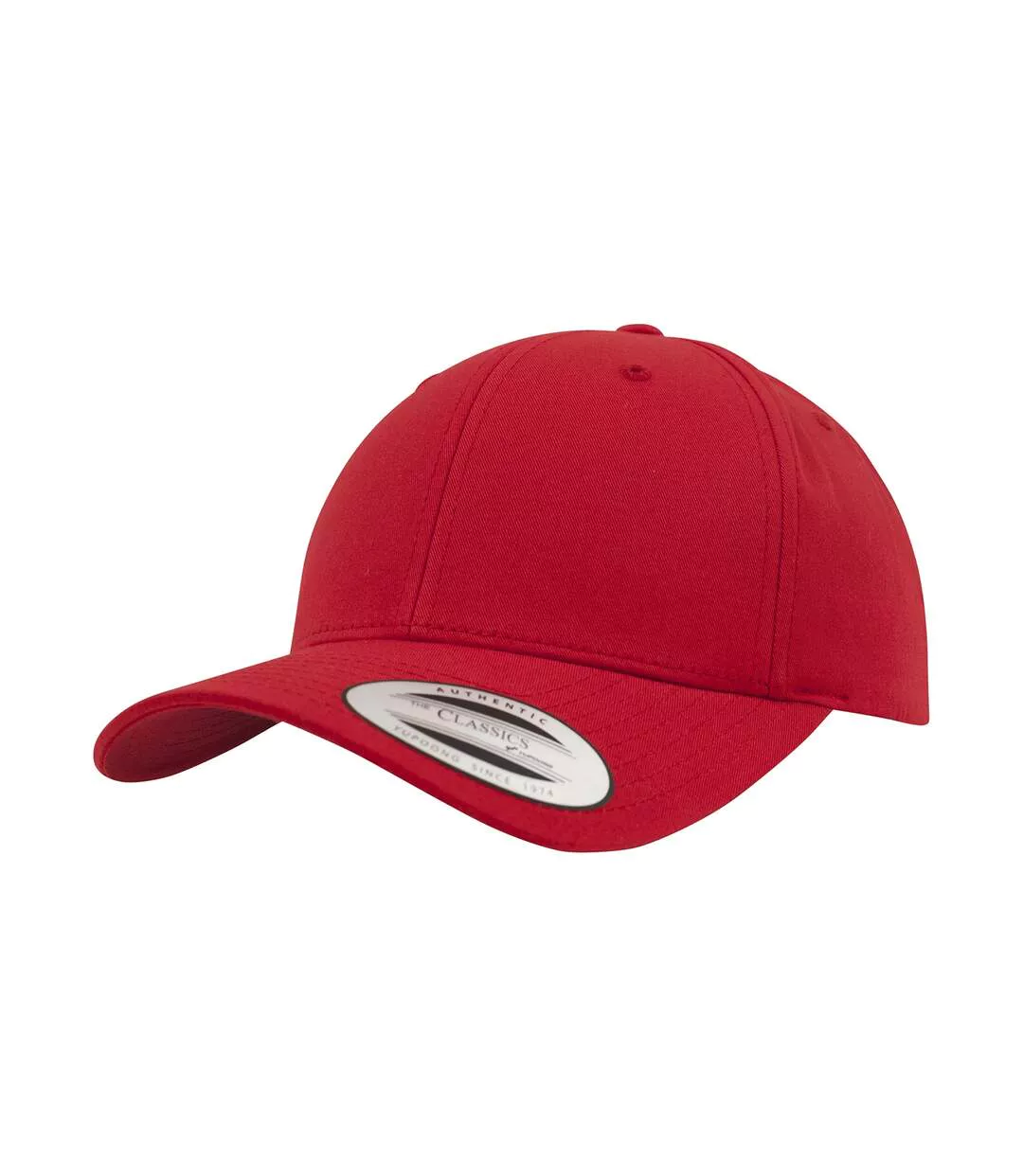 Unisex Adult Flexfit Classic Curved Snapback Cap Red Yupoong