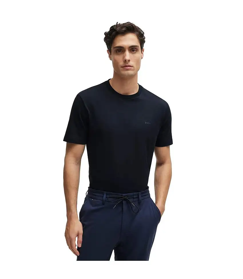 Mens Thompson 01 T-shirt Dark Blue Boss